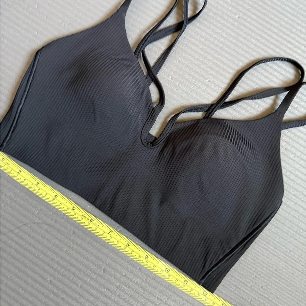 Lululemon Like a Cloud Strappy Longline Ribbed Bra Size 8 - Picture 3 of 5